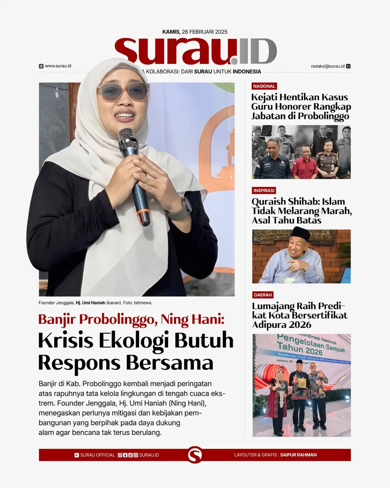 E koran SurauId edisi Kamis 26 Februari