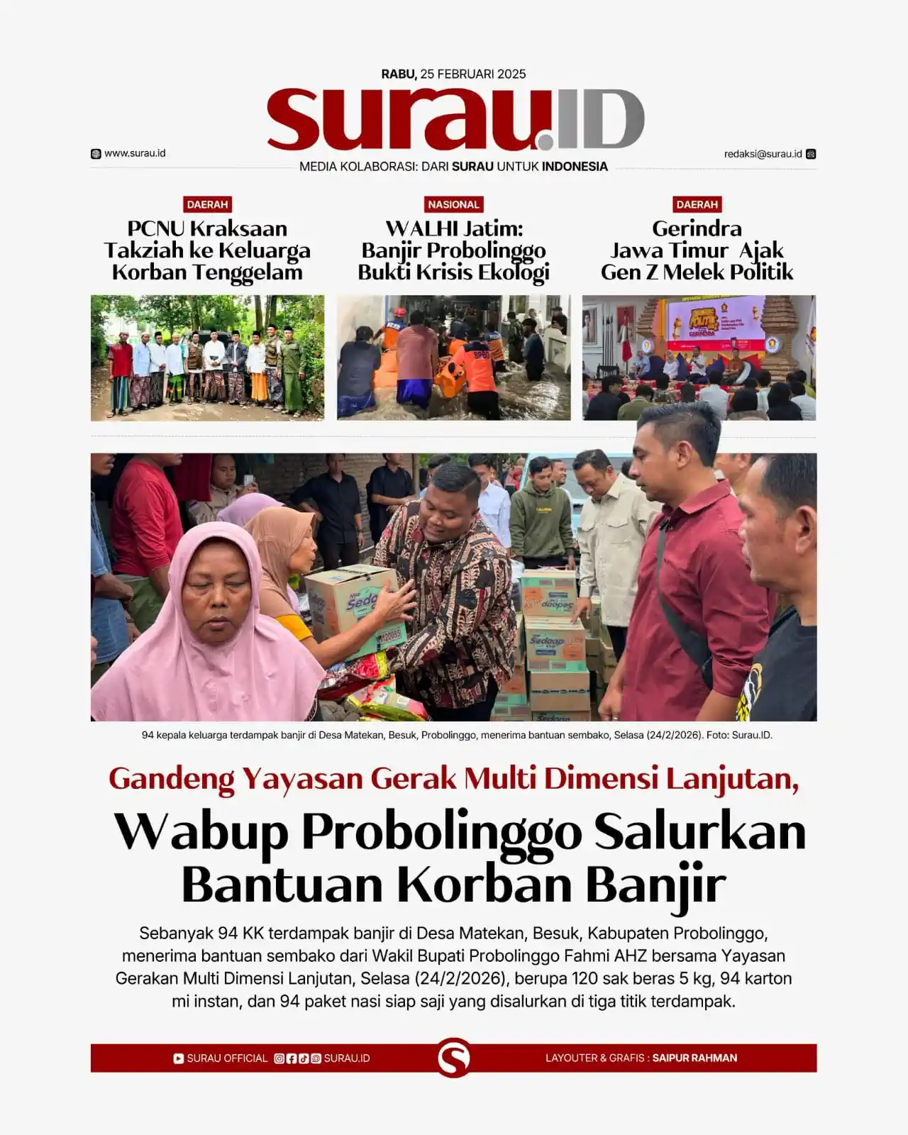 E koran SurauId edisi Rabu 25 Februari