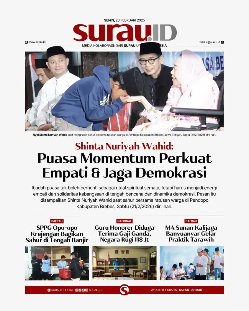 E koran SurauId edisi Senin 23 Februari