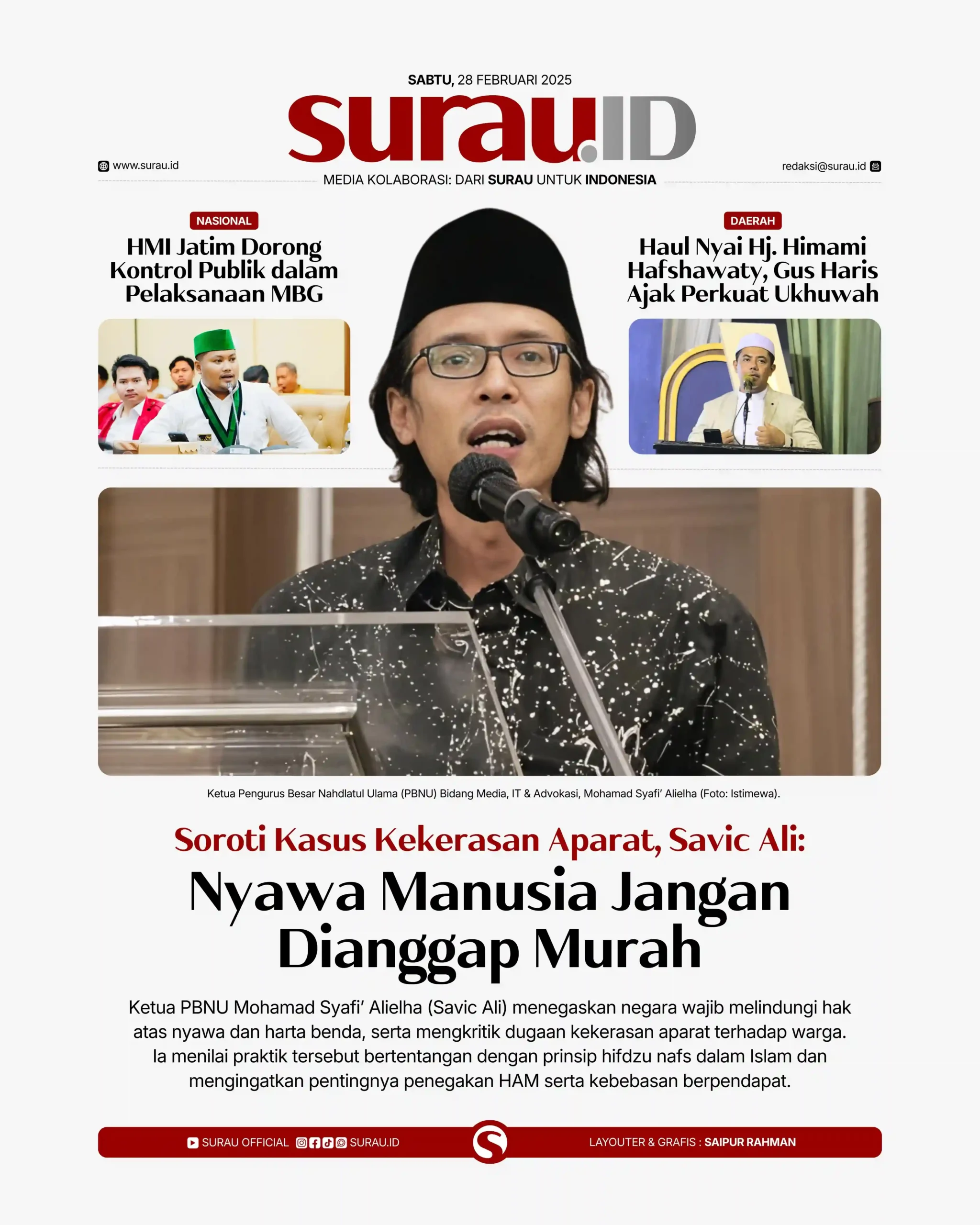 Edisi Sabtu, 278 Februari 2026 E Koran Surau.ID