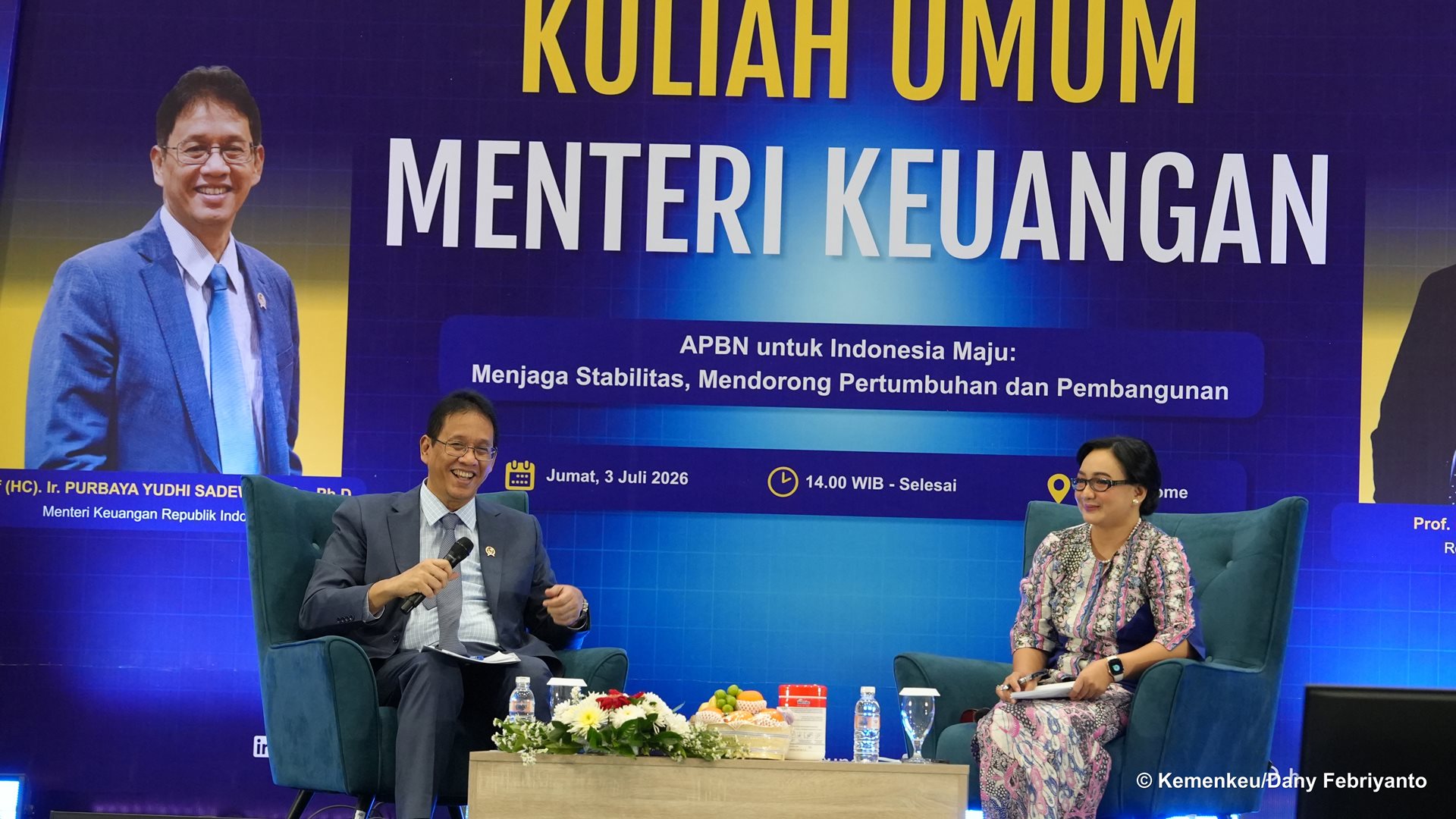 Kuliah tamu menteri Purbaya
