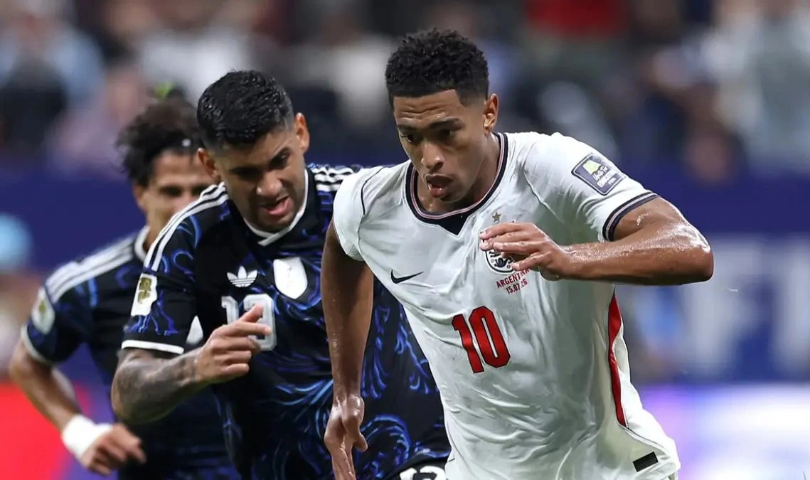 Jude bellingham saat laga kekalahan timnas inggris lawan argentina dok jude bellingham Whtch2