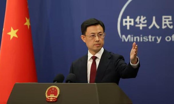 Juru bicara kementerian luar negeri china guo jiakun dalam konferensi pers di beijing 1742982076806 169~2